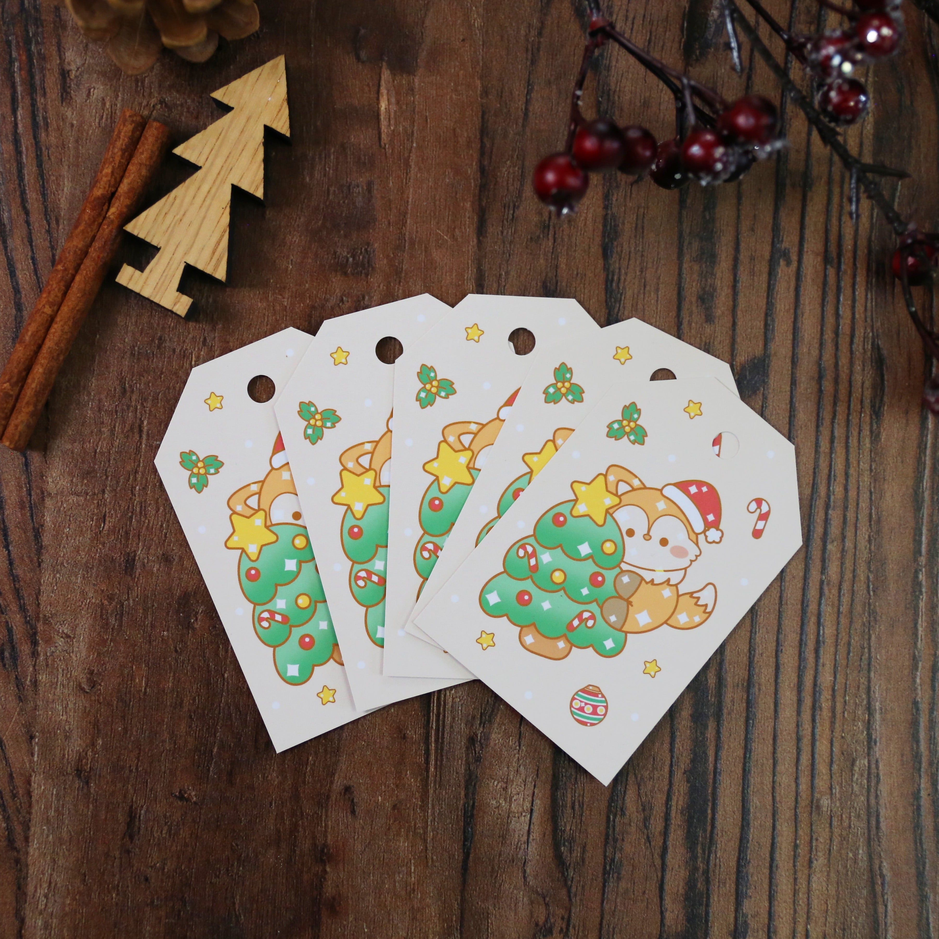 Cute Festive Fox Gift Wrapping Kit