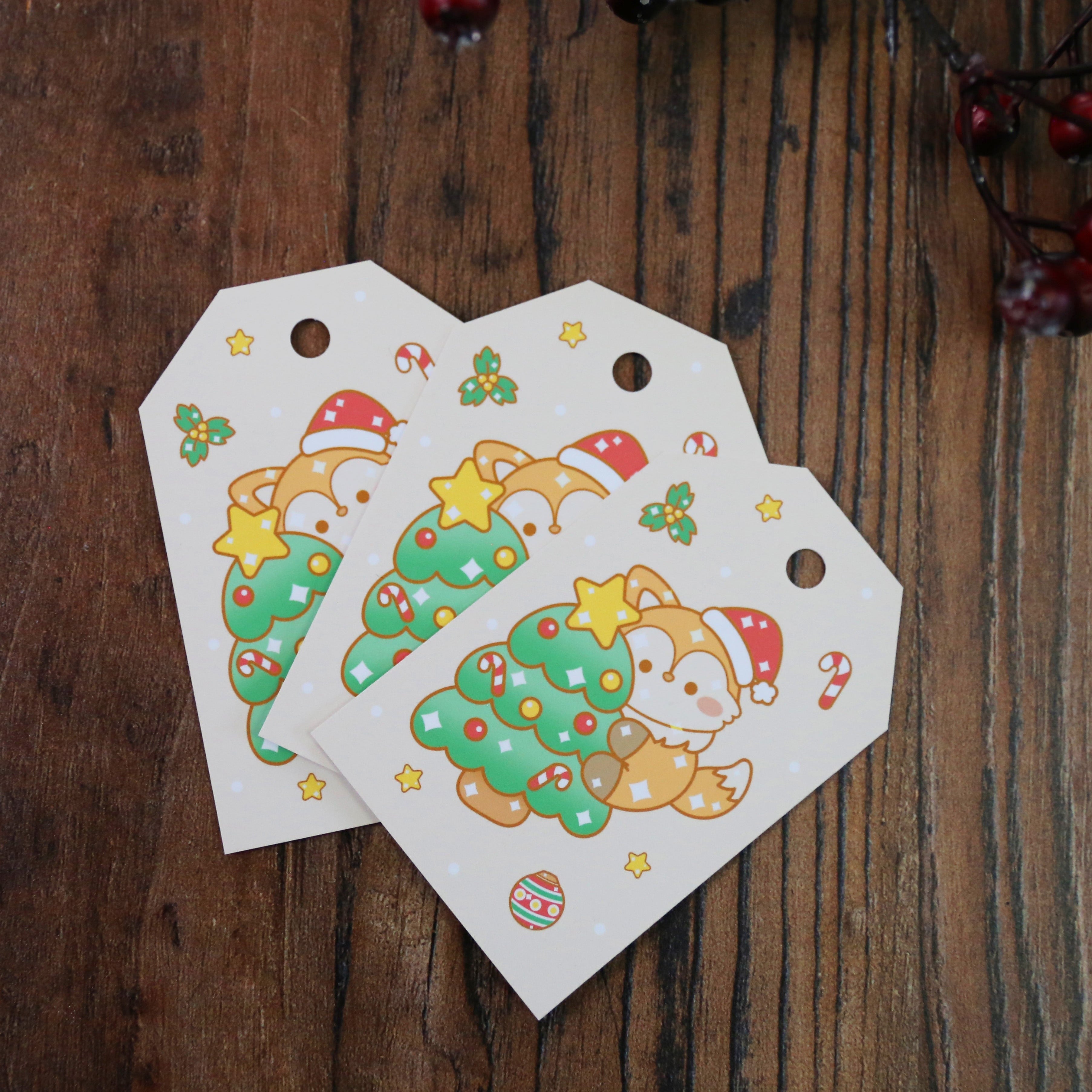 Cute Festive Fox Gift Wrapping Kit