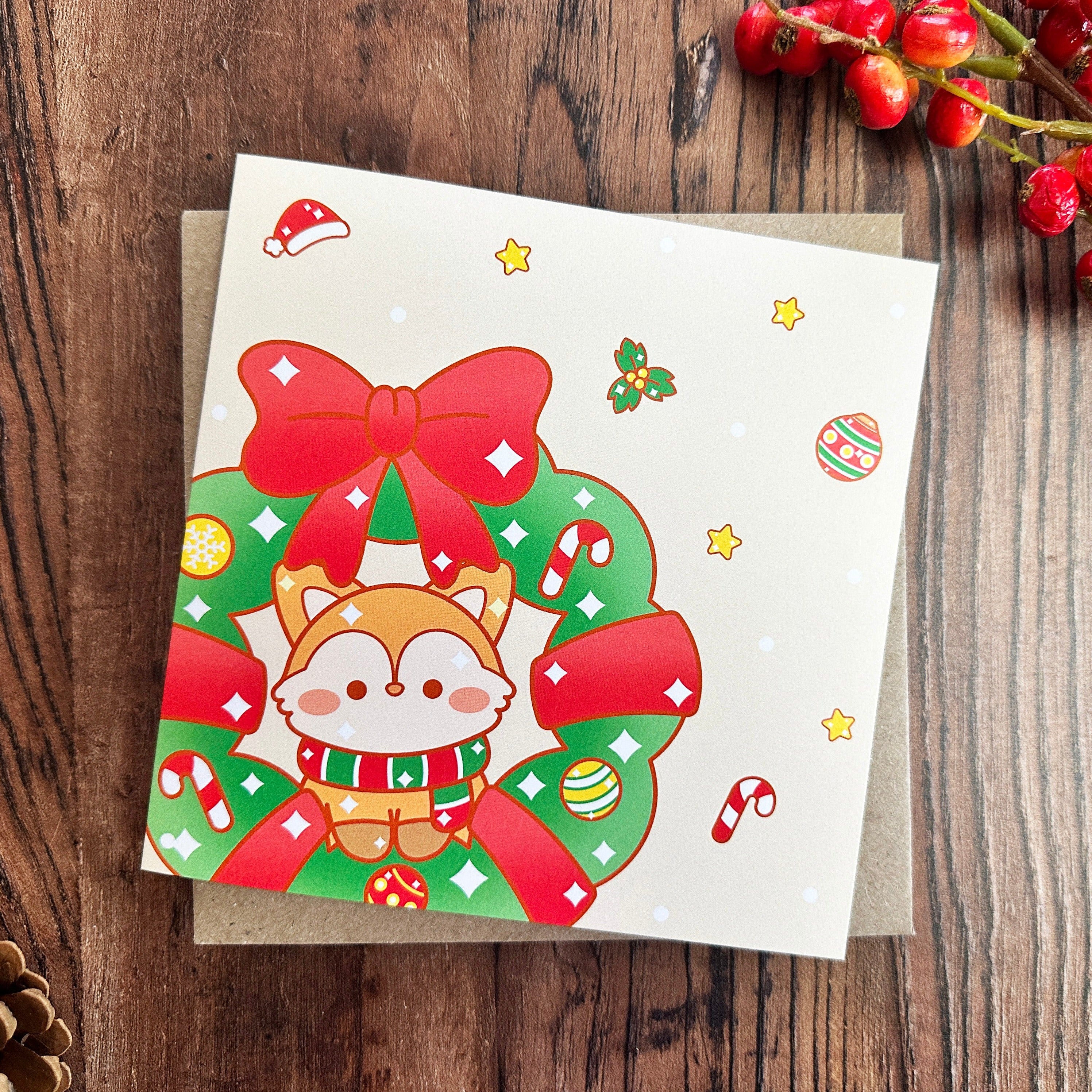 Cute Festive Fox Christmas Cards