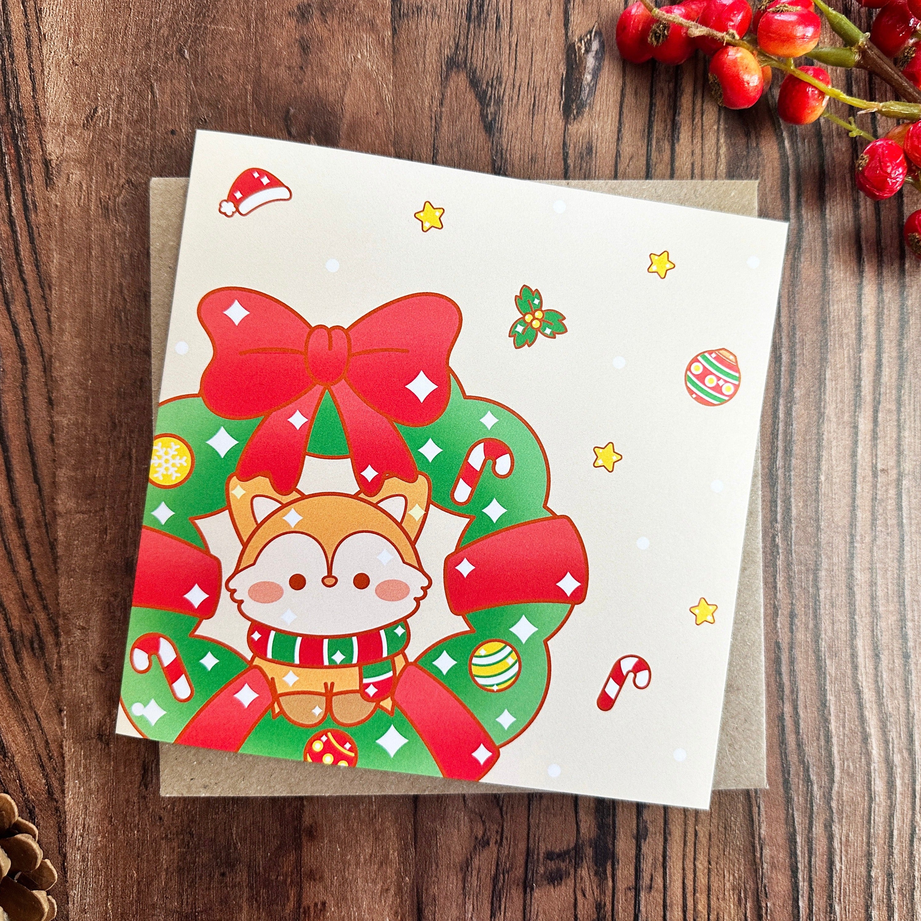 Cute Festive Fox Gift Wrapping Kit