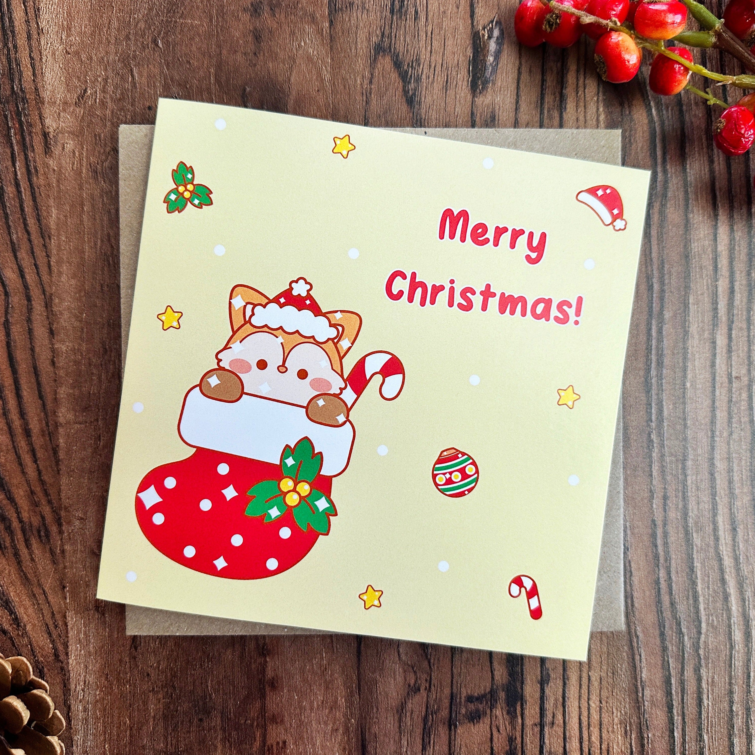 Cute Festive Fox Gift Wrapping Kit