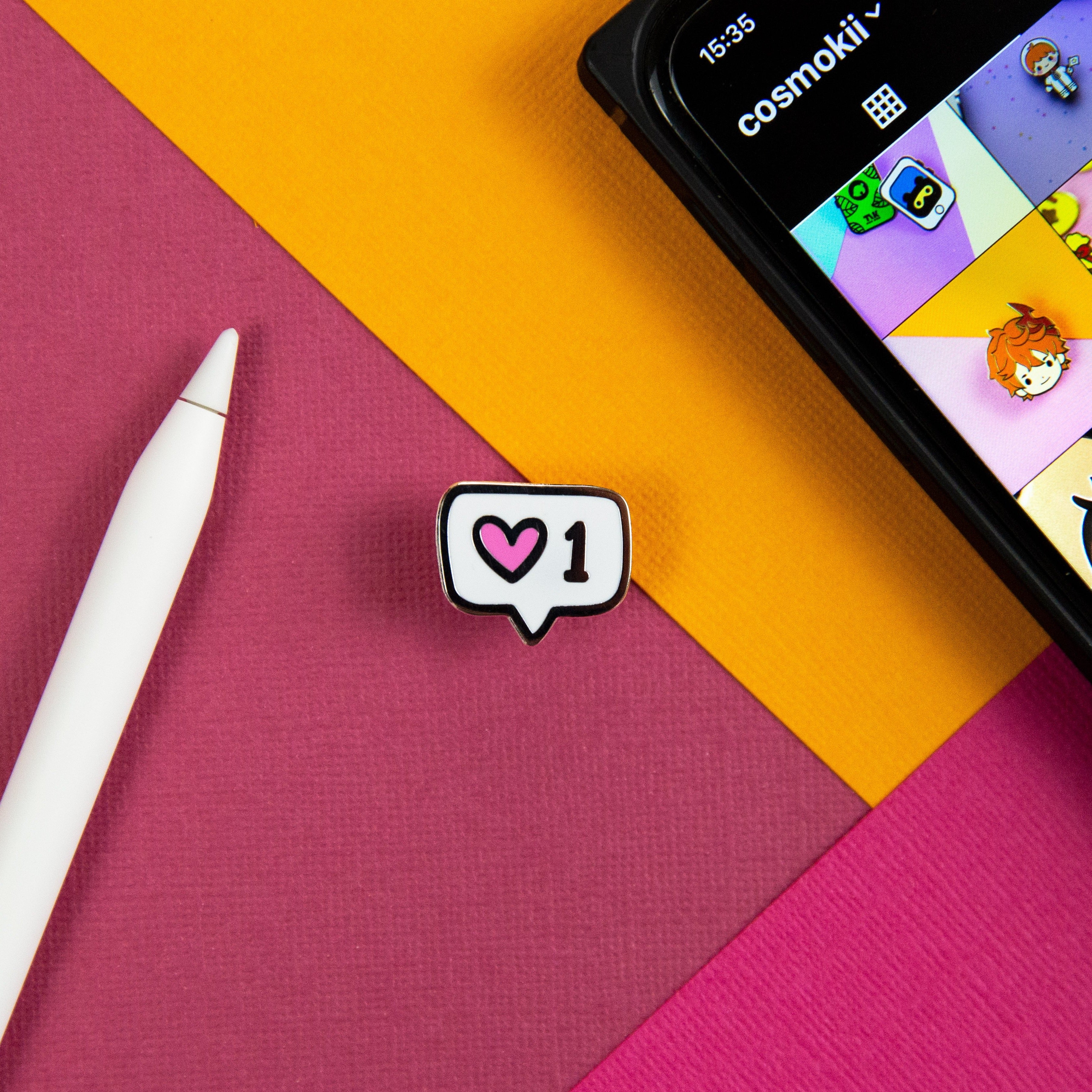 Heart Notification Pin
