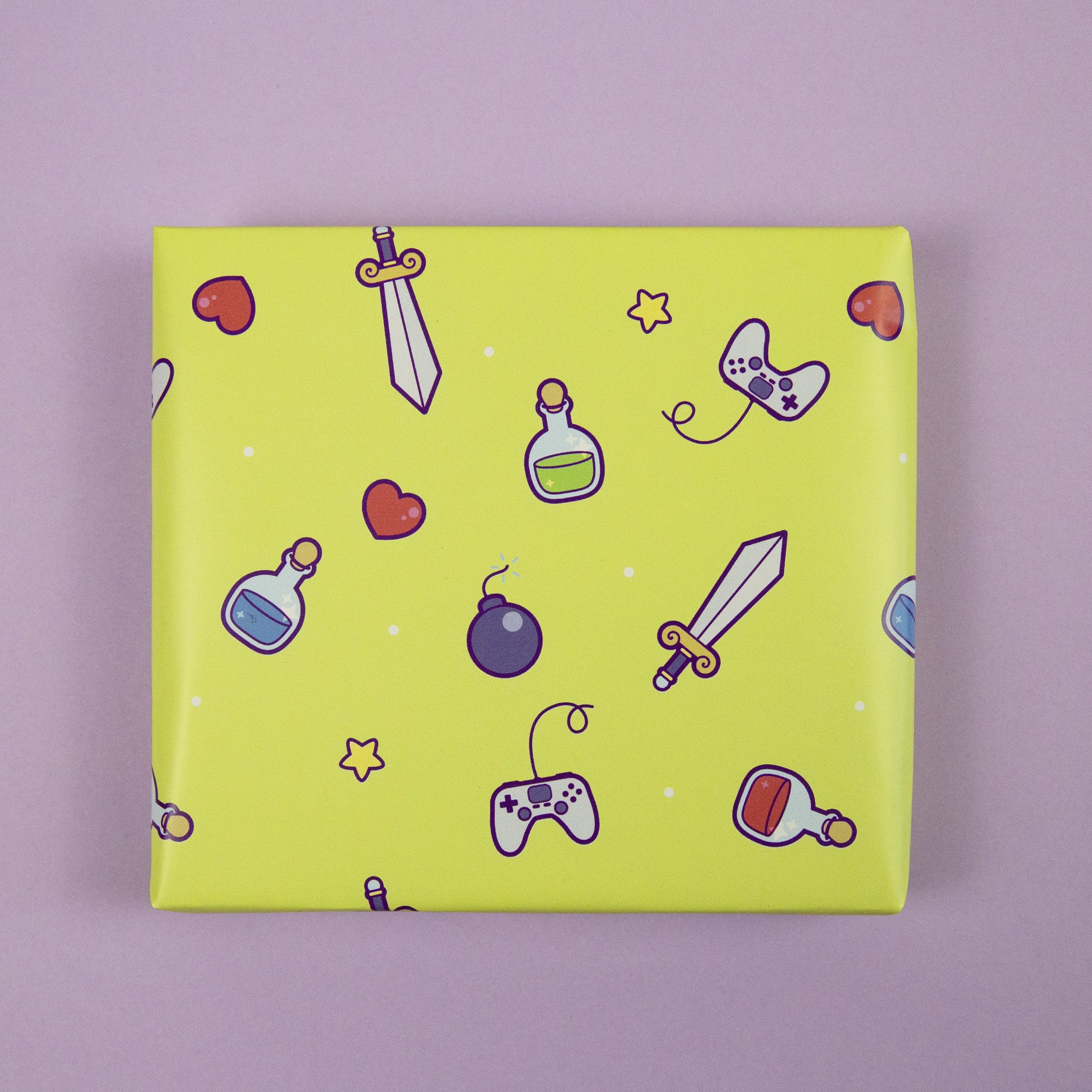 Videogame Inspired Wrapping Paper