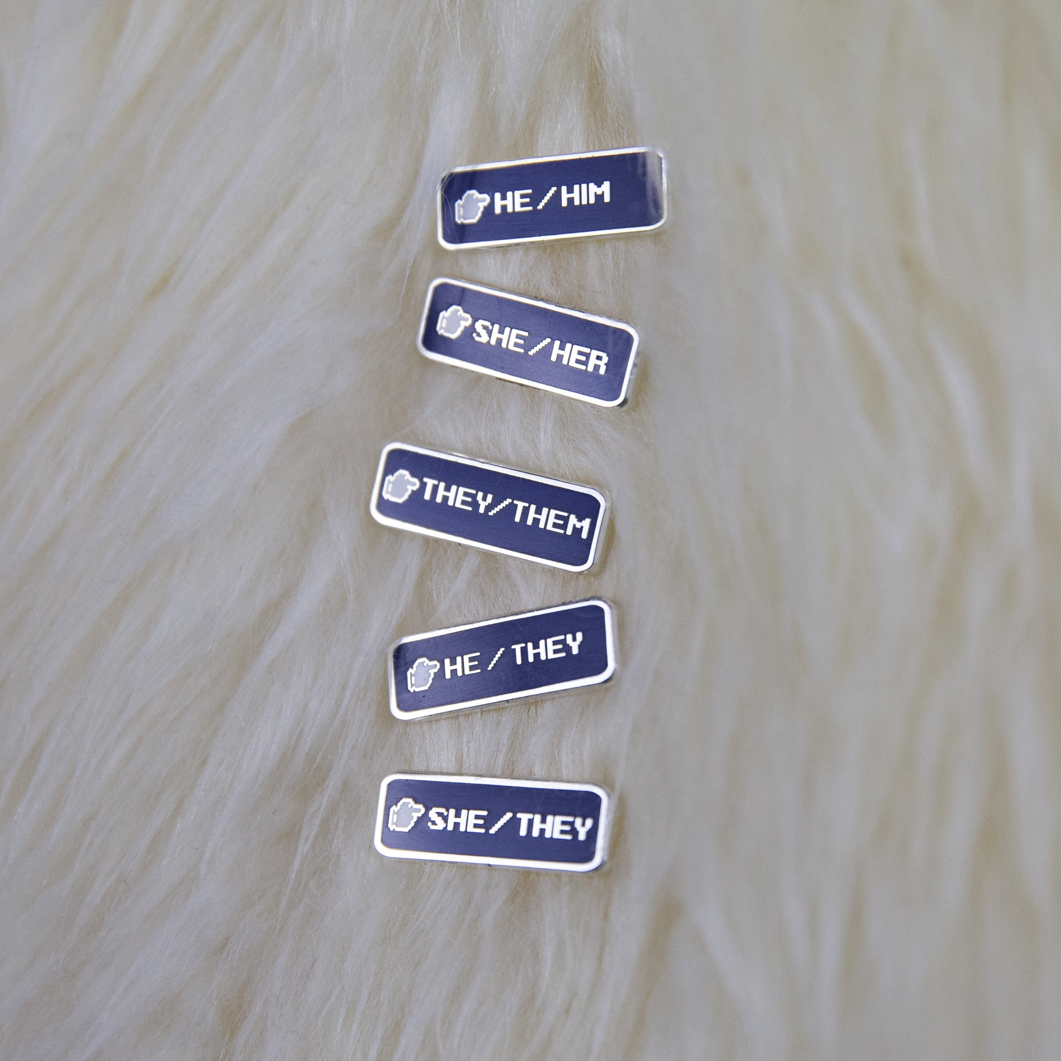 Gaming Inspired Pronoun Pin