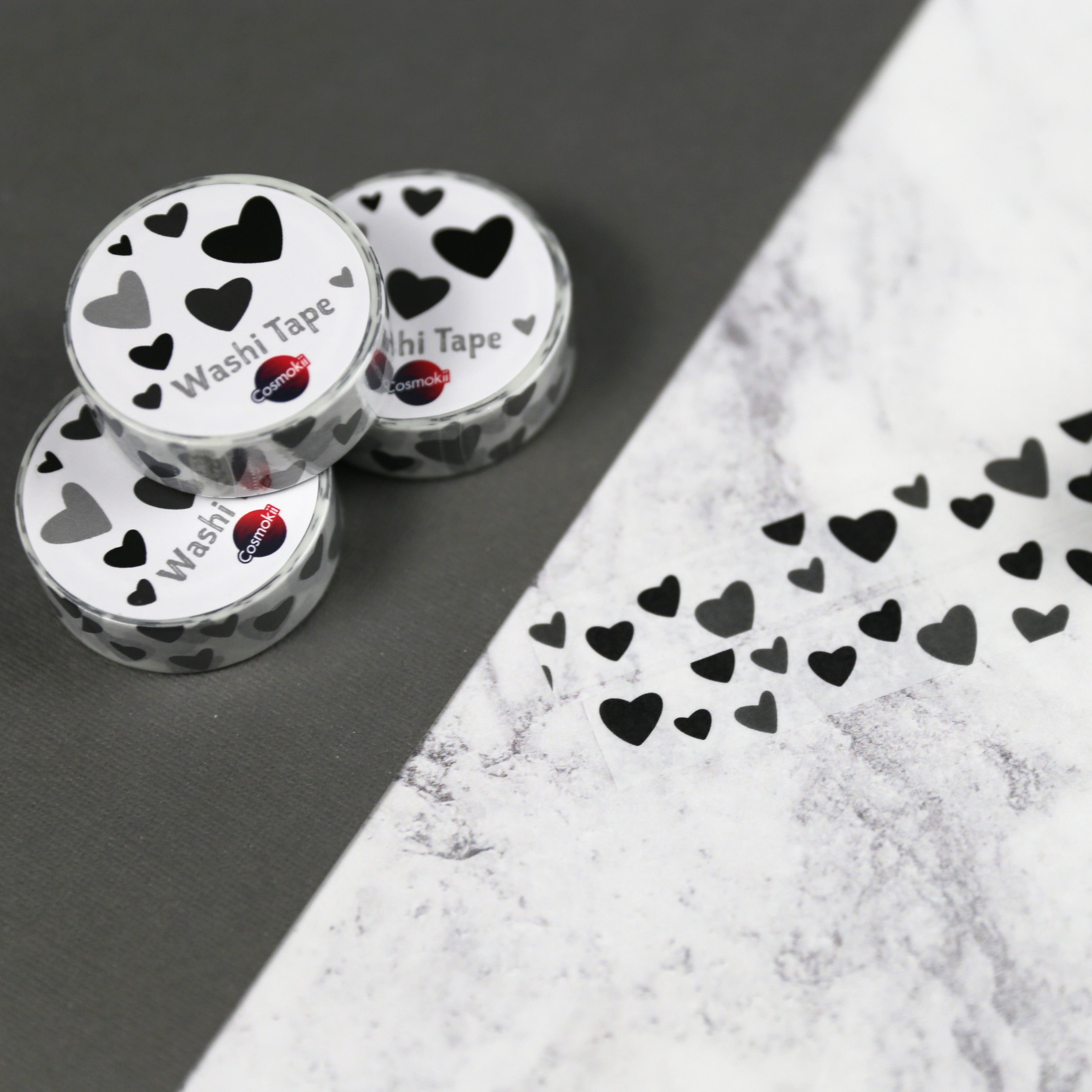 Monochrome Heart Washi Tape