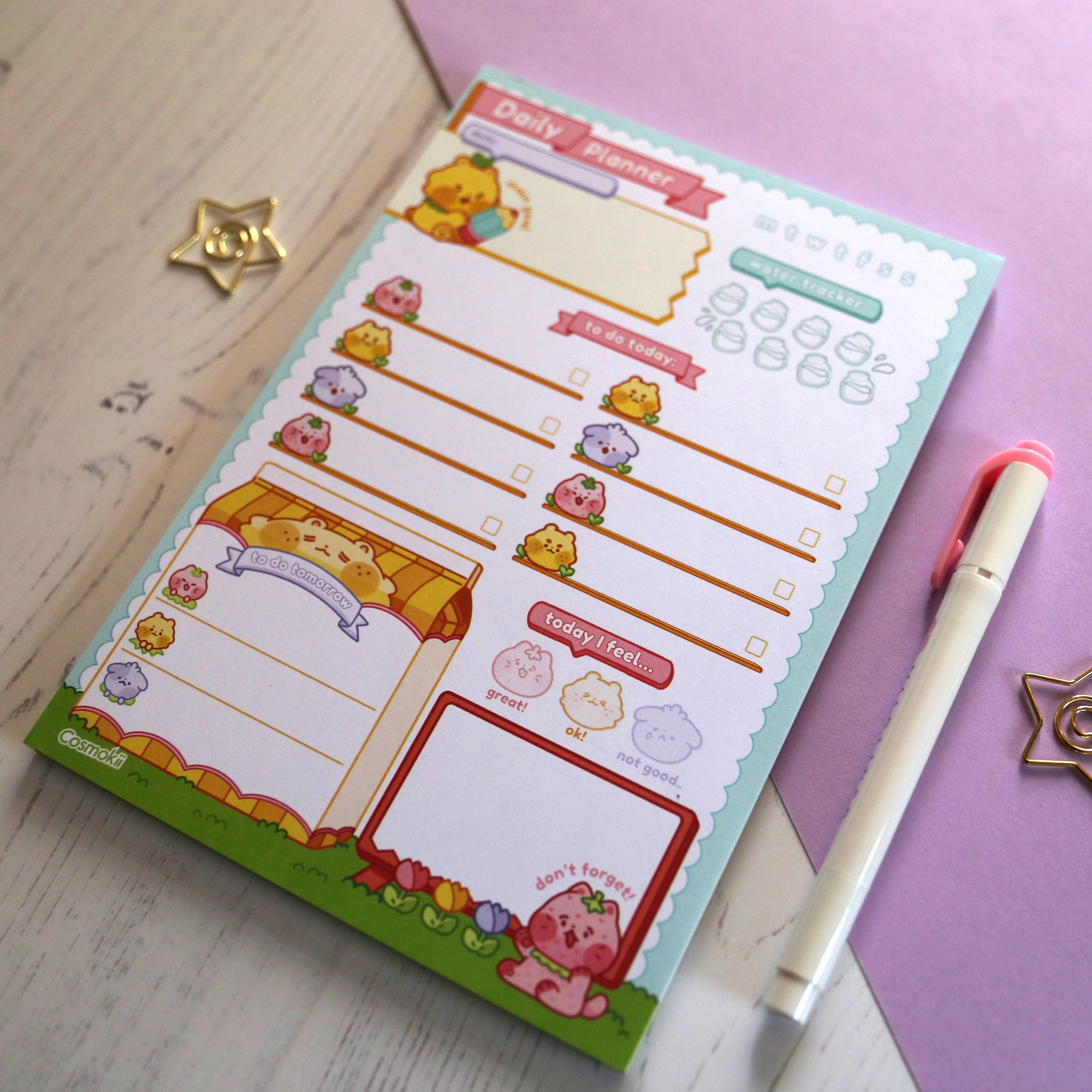 Cute Productivity A5 Notepad