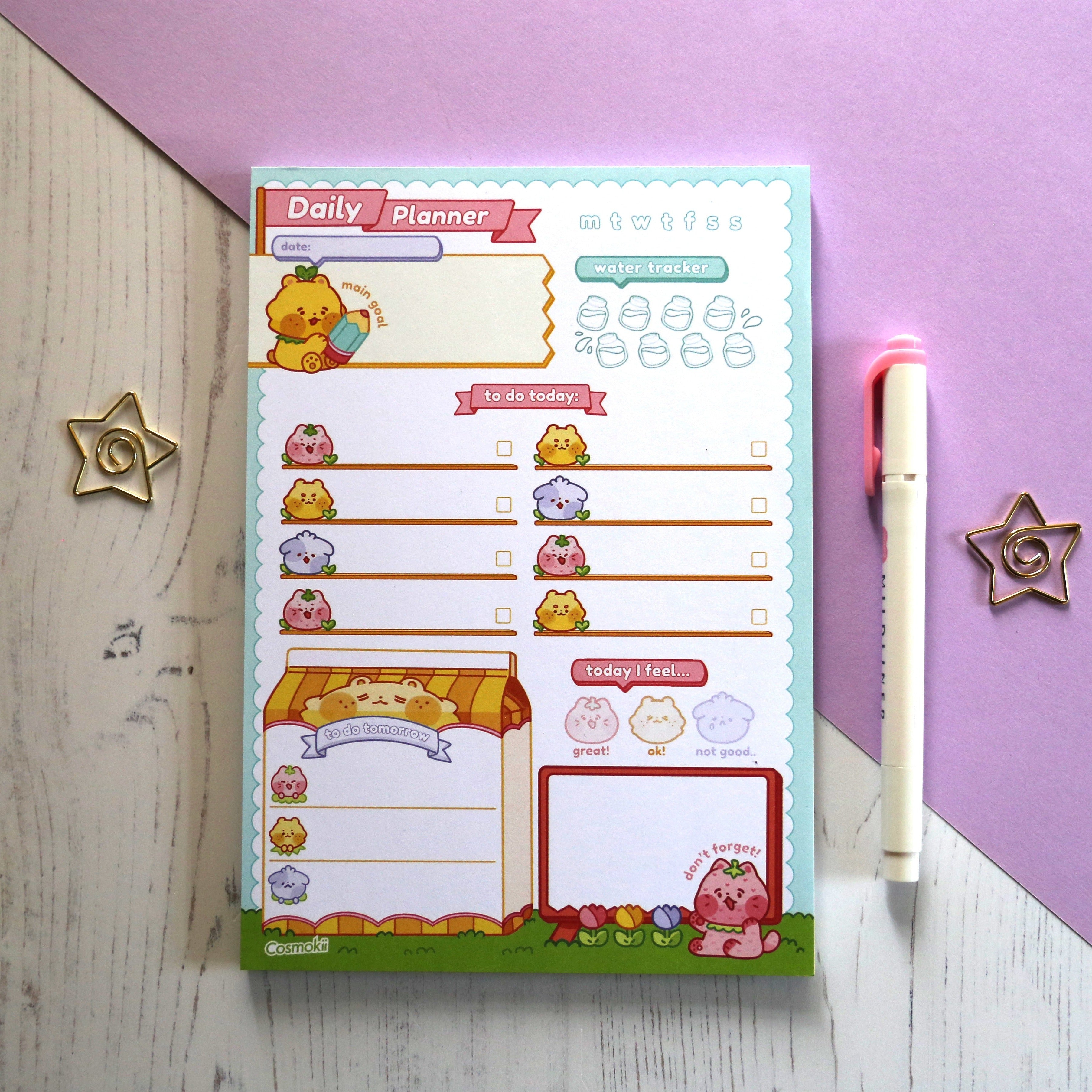 Cute Productivity A5 Notepad