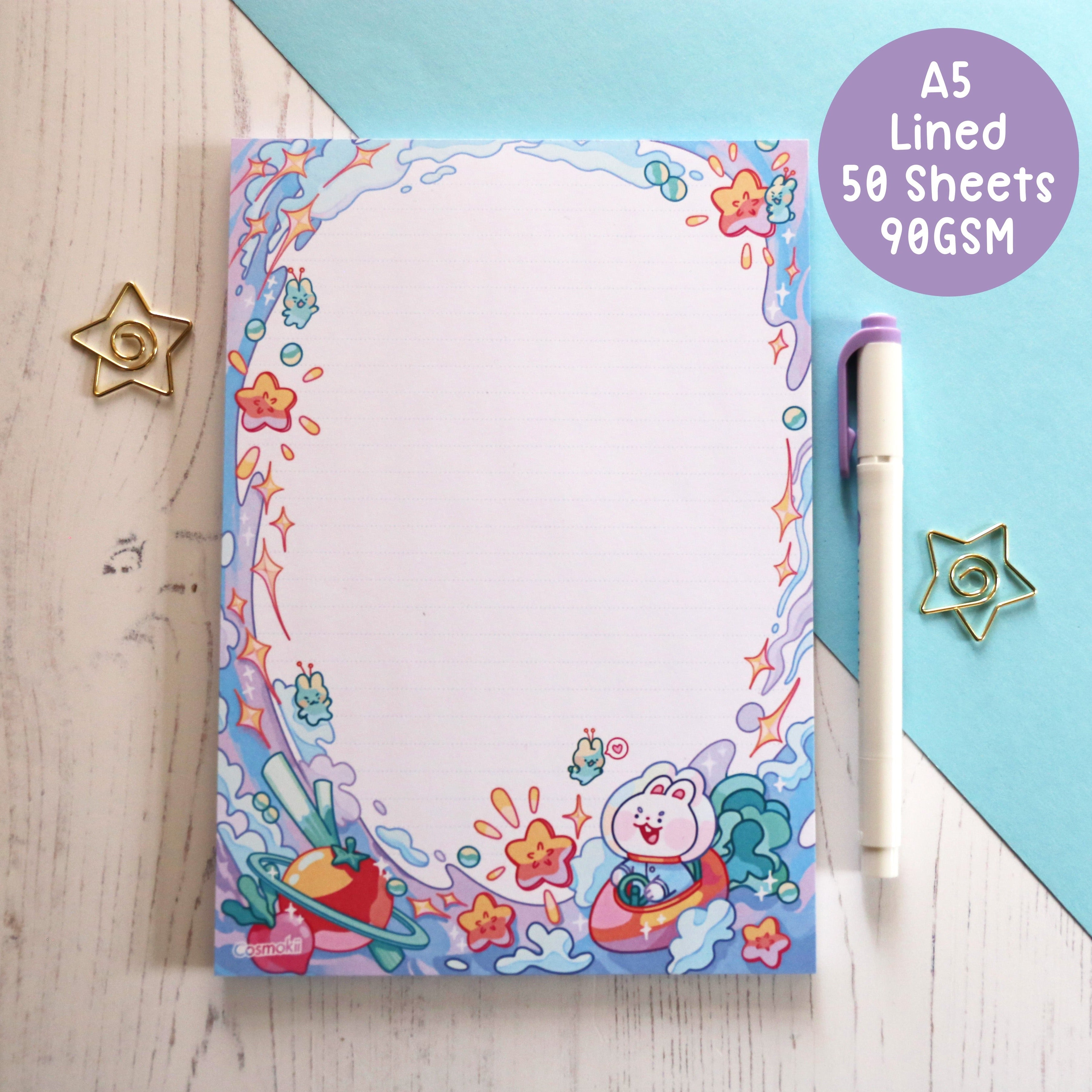 Space Bunny A5 Notepad
