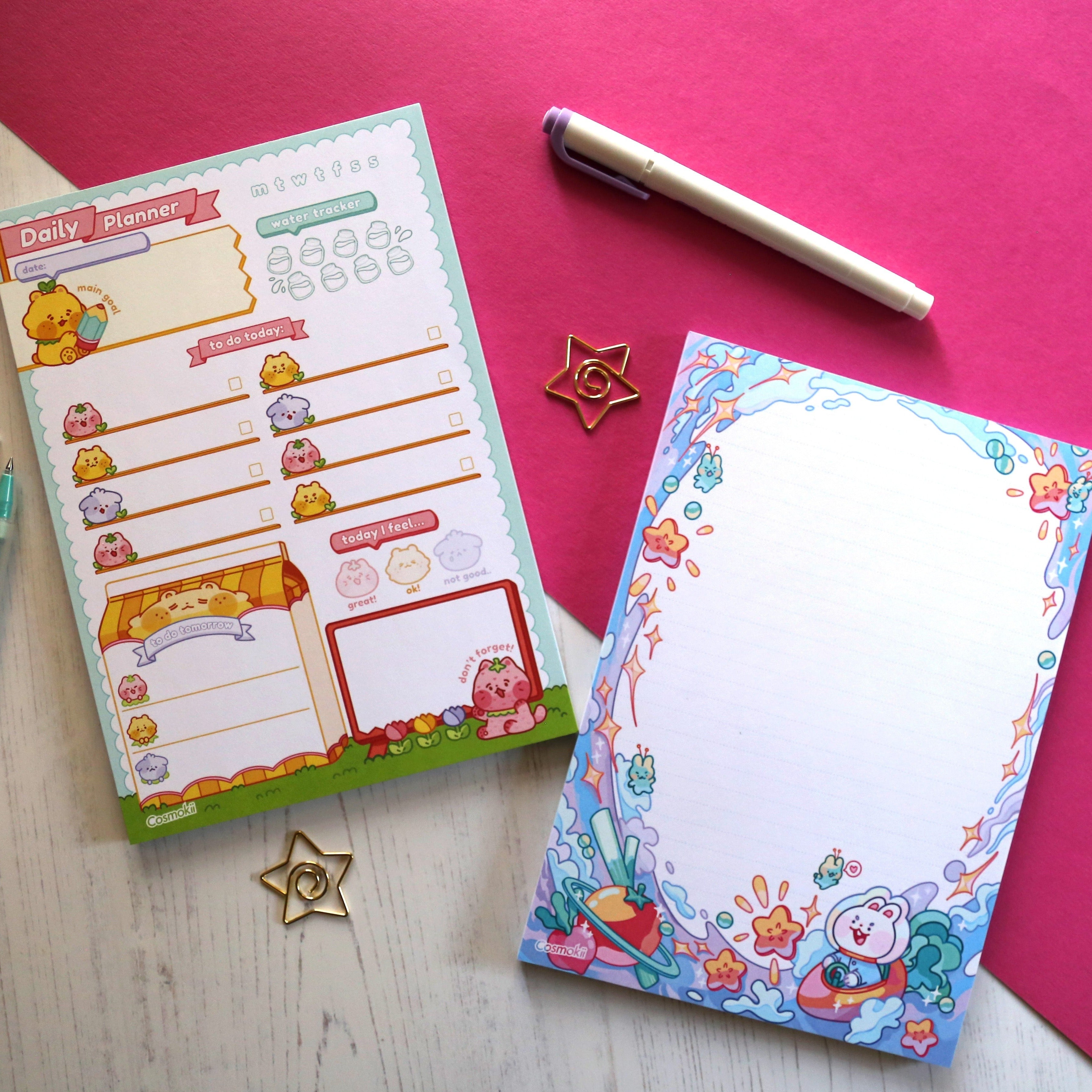 Cute Productivity A5 Notepad