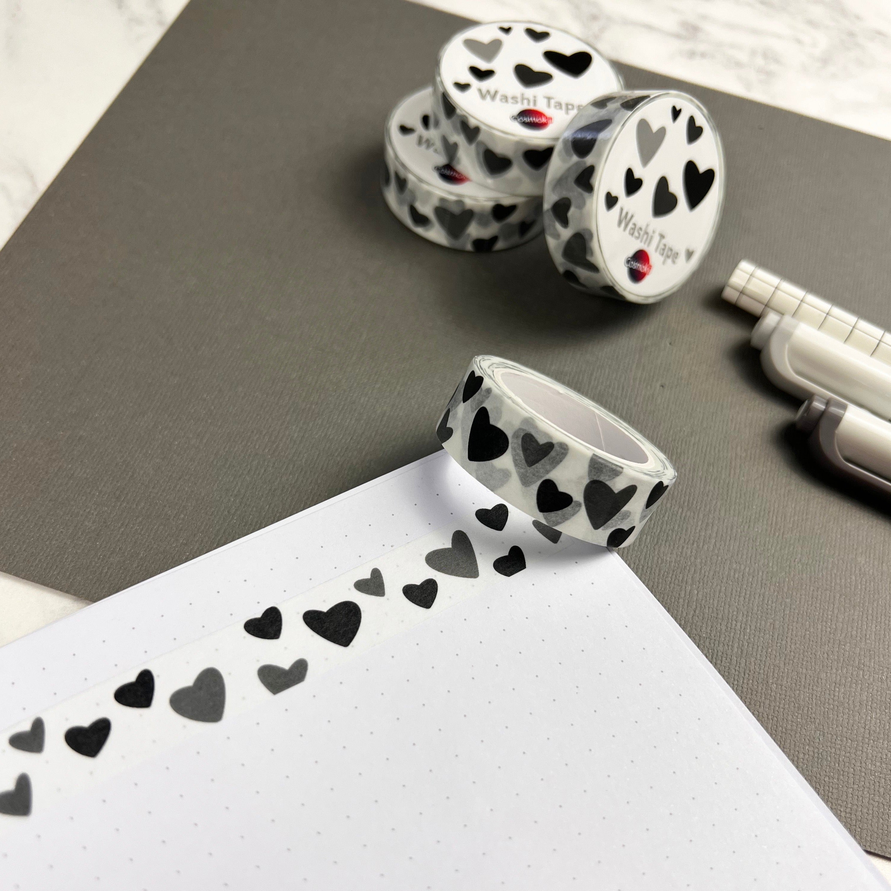 Monochrome Heart Washi Tape