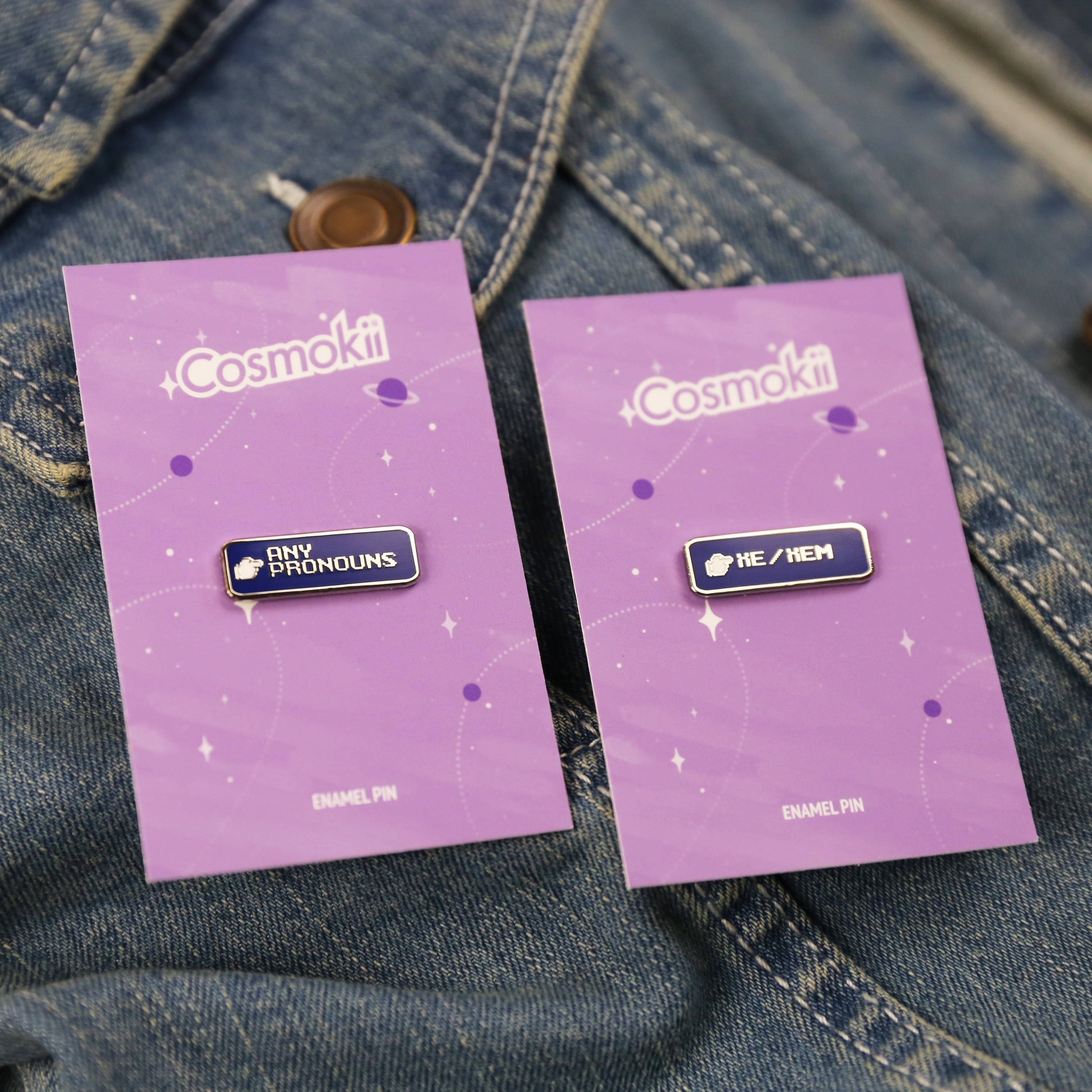 Gaming Inspired Pronoun Pin