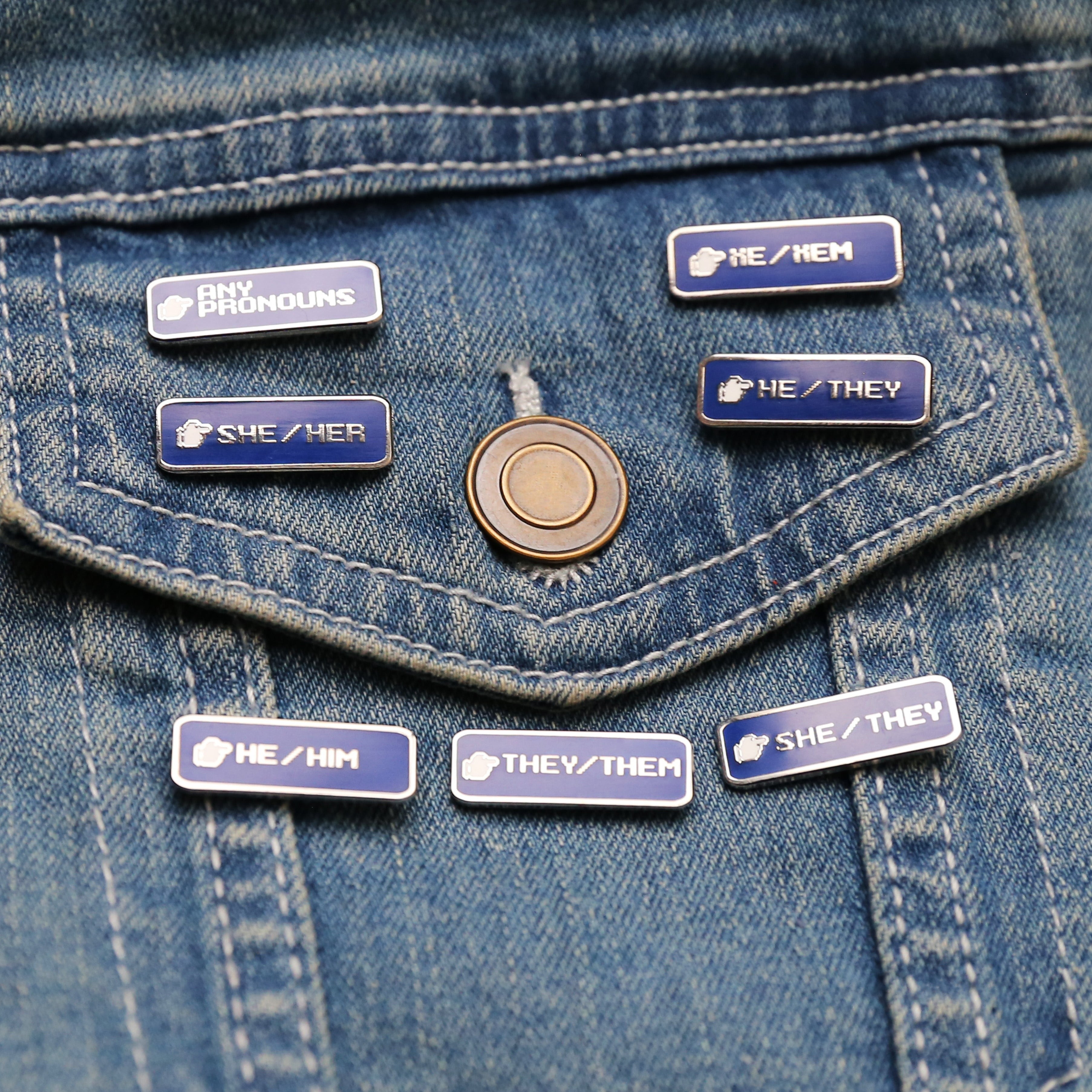 Gaming Inspired Pronoun Pin