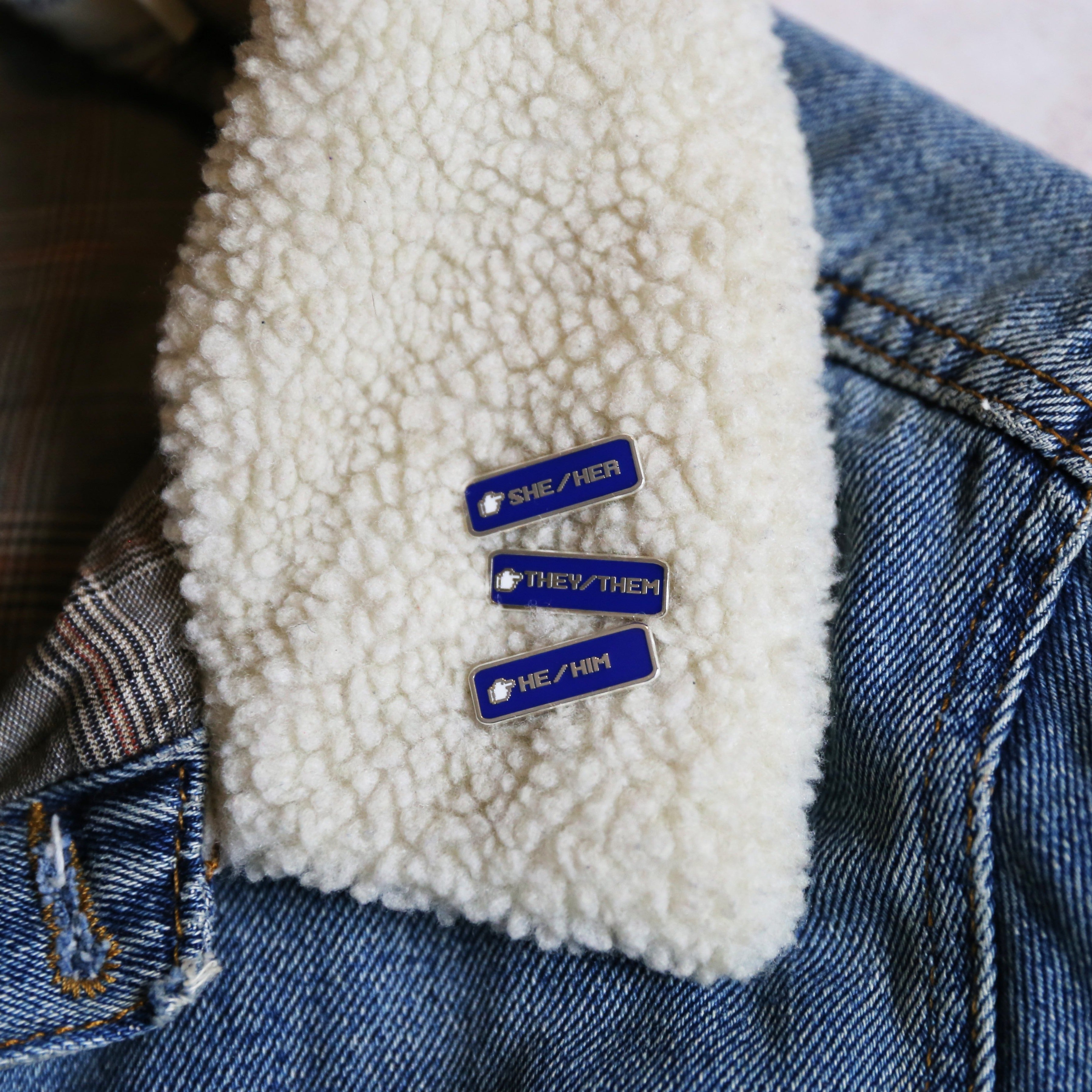 Gaming Inspired Pronoun Pin