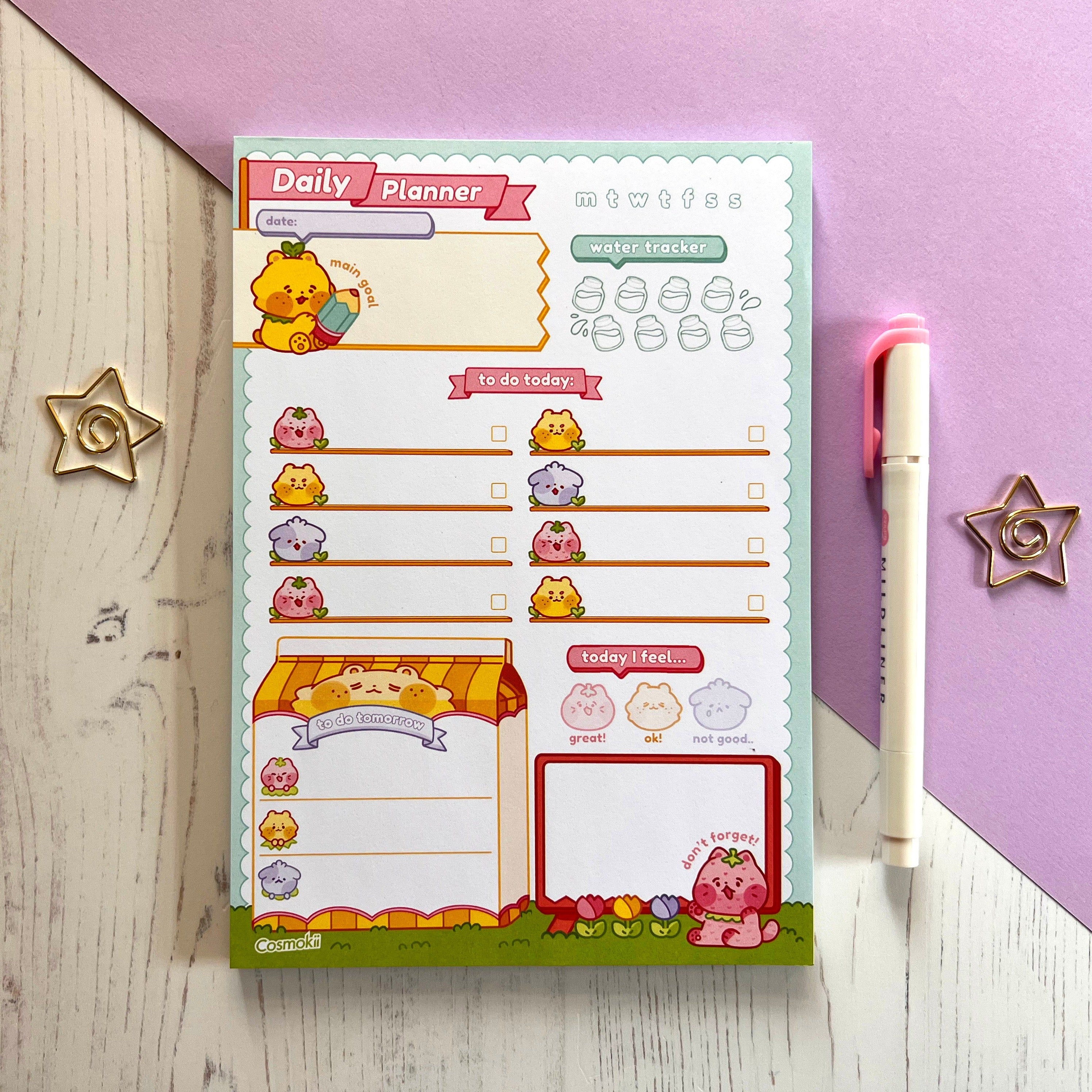 Cute Productivity A5 Notepad