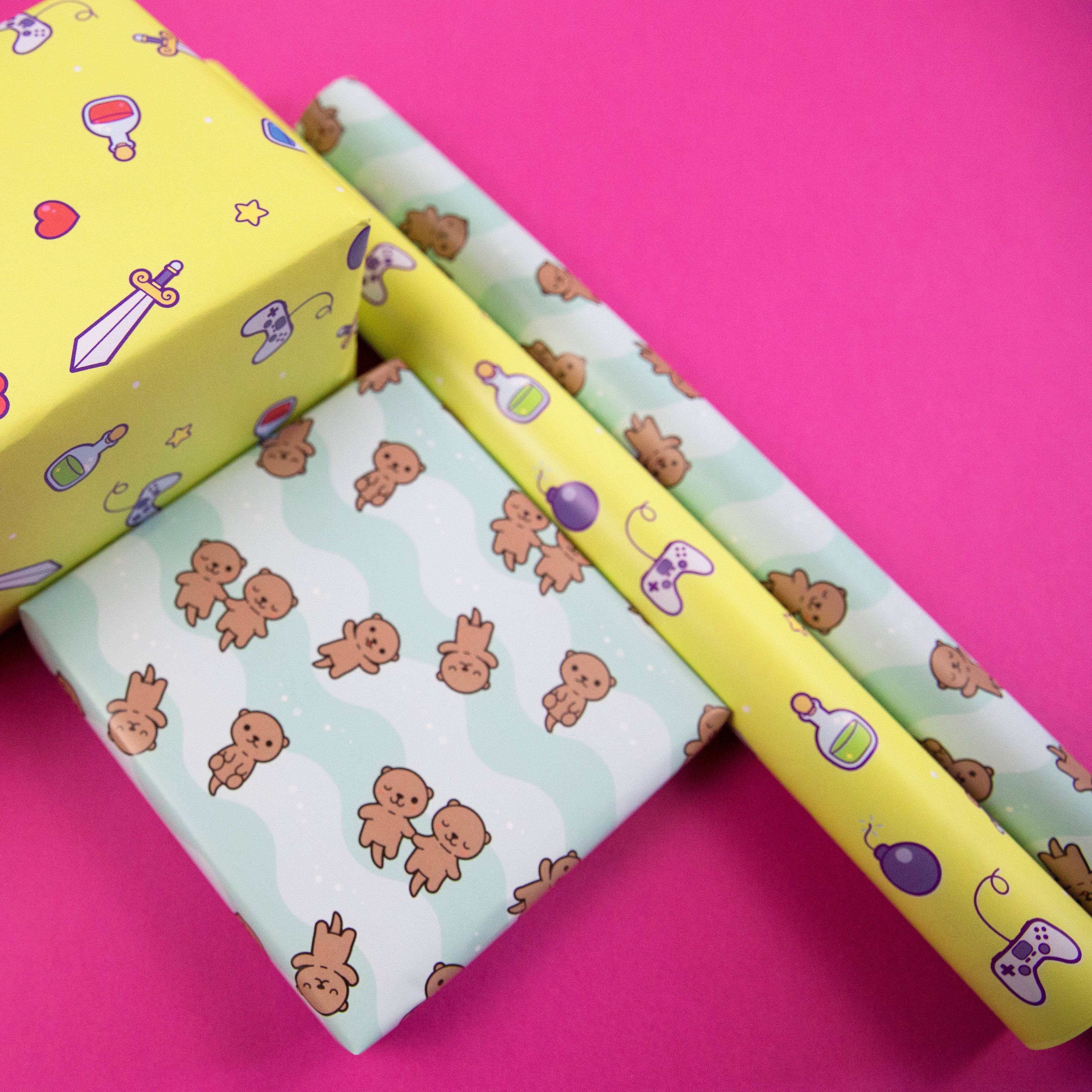 Otter Friends Wrapping Paper