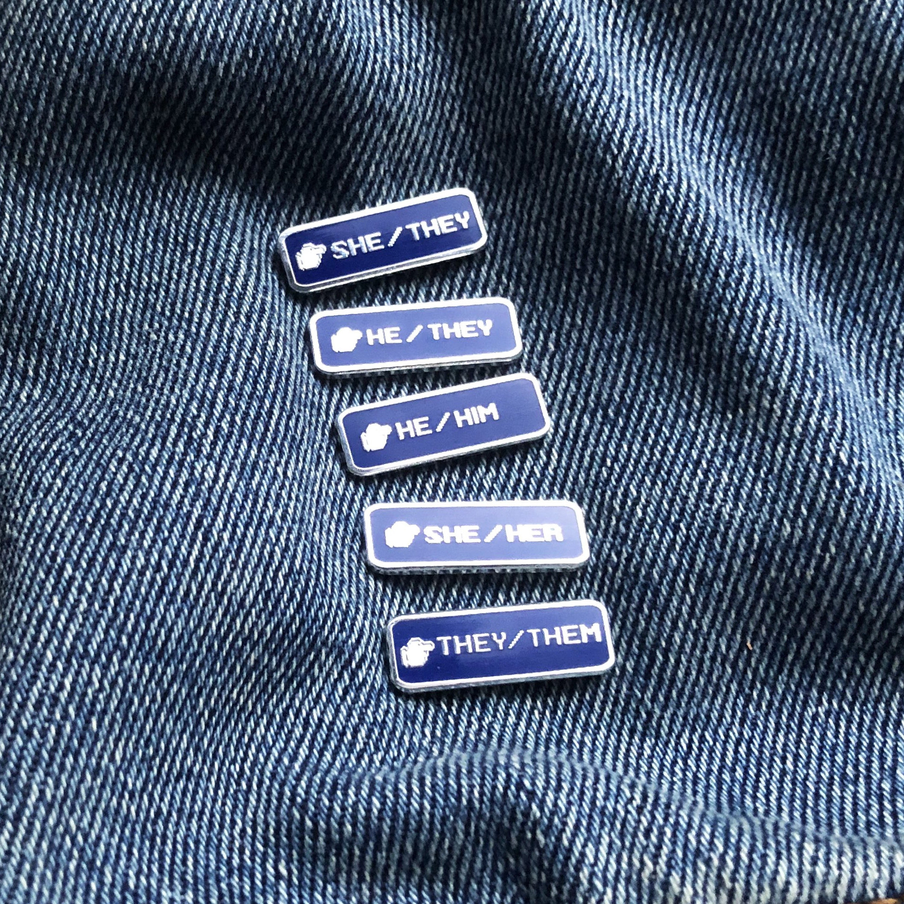 Gaming Inspired Pronoun Pin