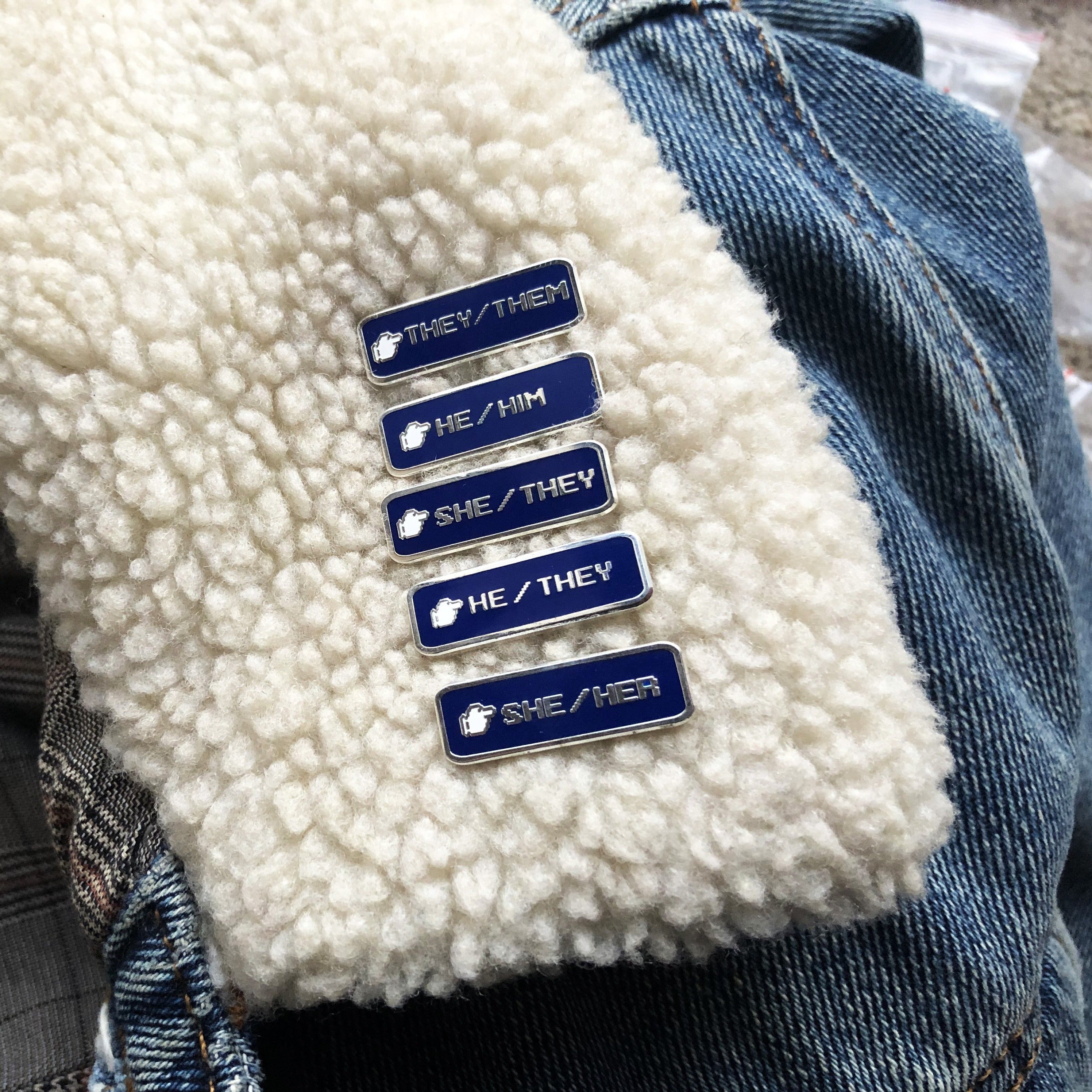 Gaming Inspired Pronoun Pin