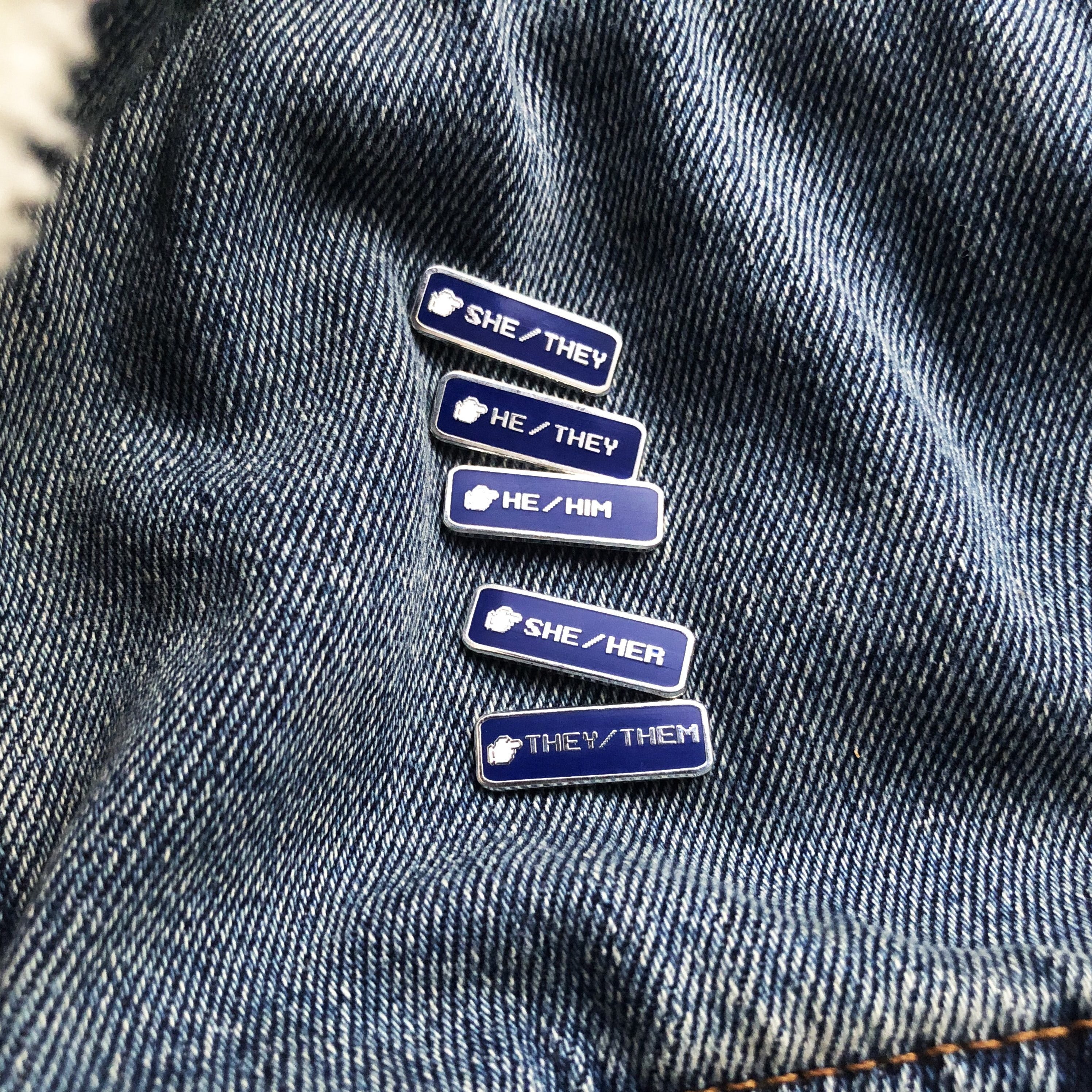 Gaming Inspired Pronoun Pin