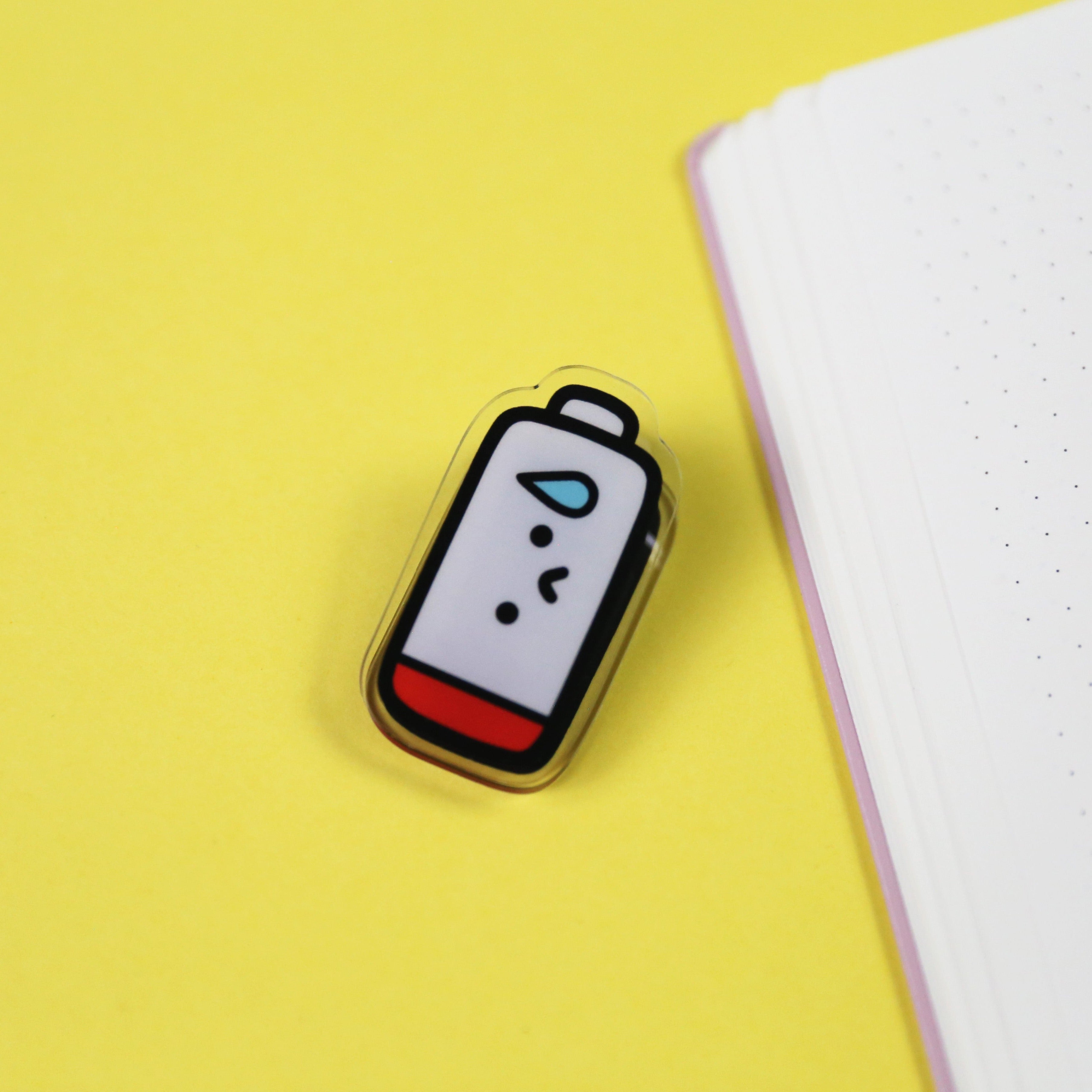 Low Social Battery Acrylic Paper Clip