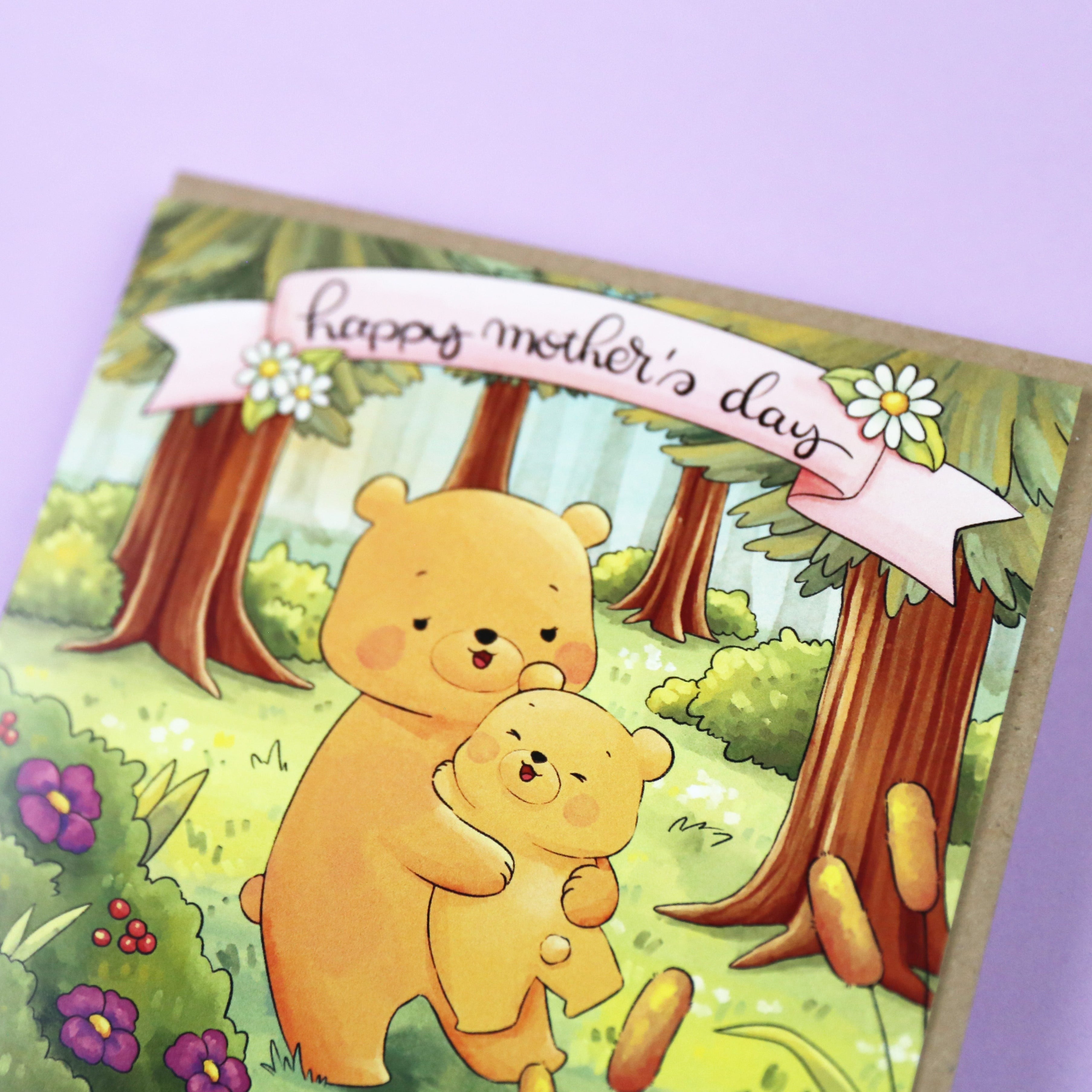 Mama Bear Cuddle Mothers Day Card