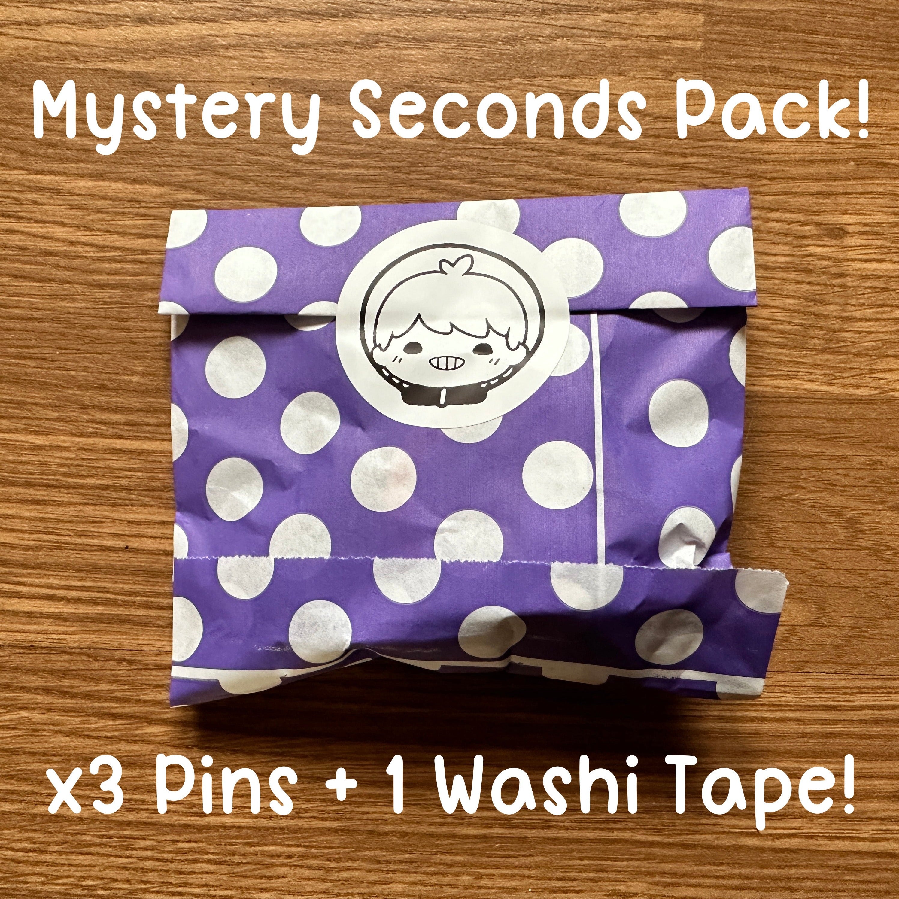 Mystery Seconds Pack! x3 Pins + 1 Washi Tape!