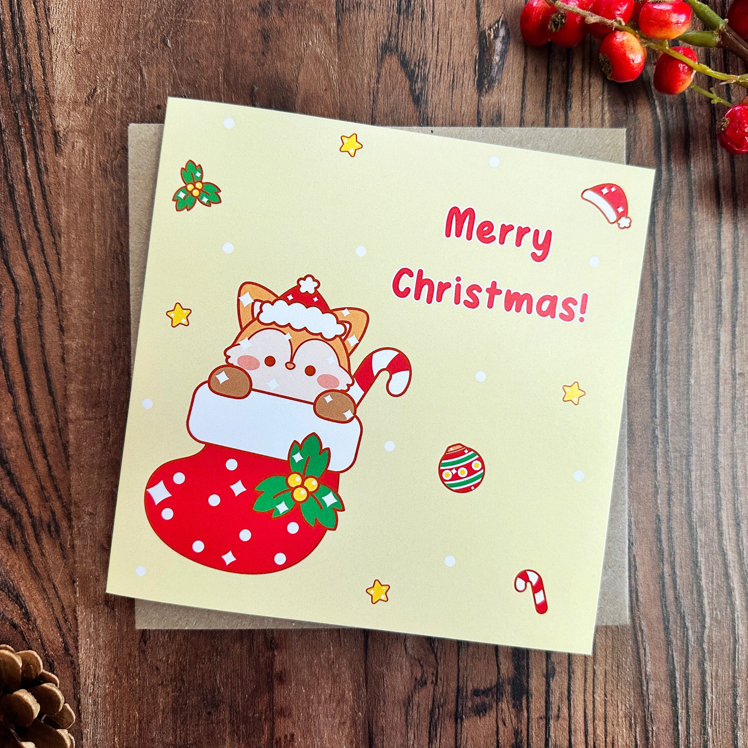 Cute Festive Fox Christmas Cards
