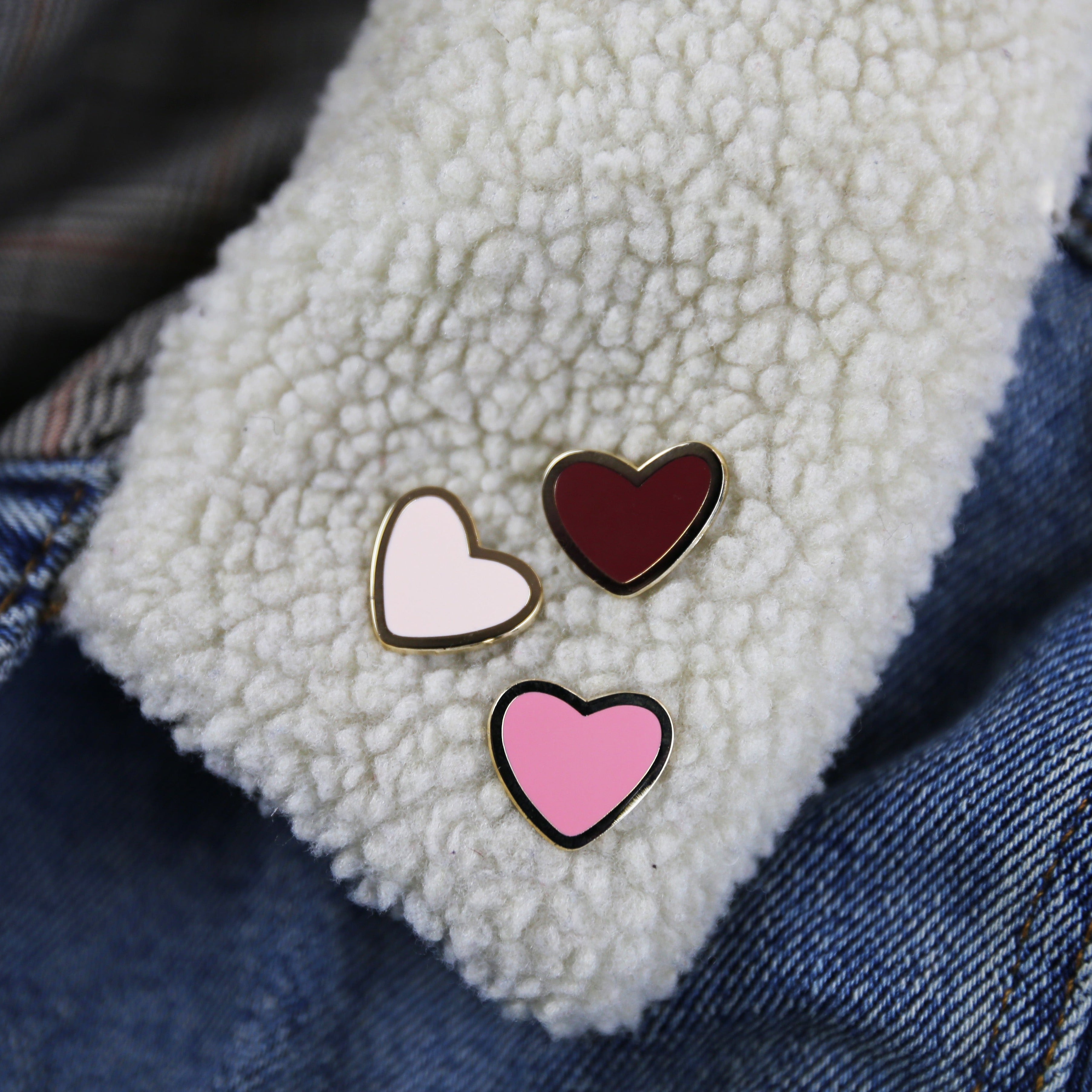 Cute Heart Pin Set